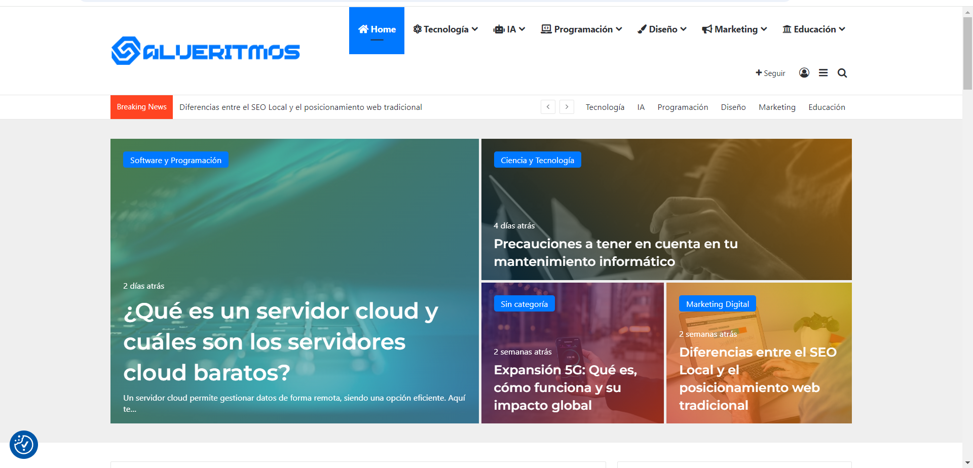 Alveritmos Website